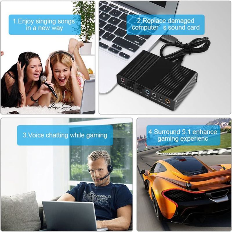 AA19 USB Optical Sound Card 6  - Usb Sound Card External ulasan dan harga