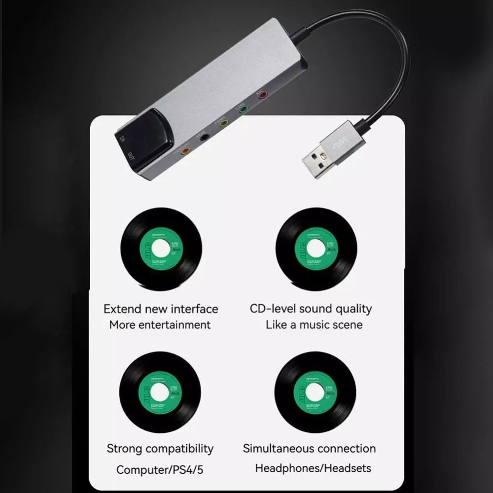 New USB Sound Card 7.1 5.1 Cha - Usb Sound Card External ulasan dan harga