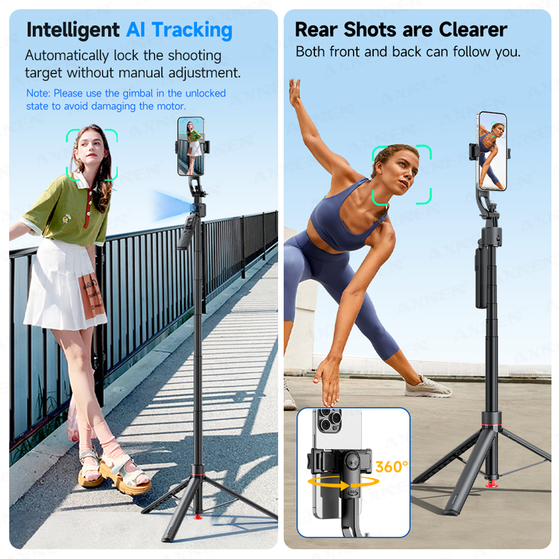 TT07 AI Face Tracking Gimbal 6 - Auto Tracking Tripod ulasan dan harga