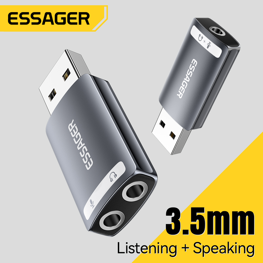 Essager USB Sound Card Externa - Usb Sound Card External ulasan dan harga