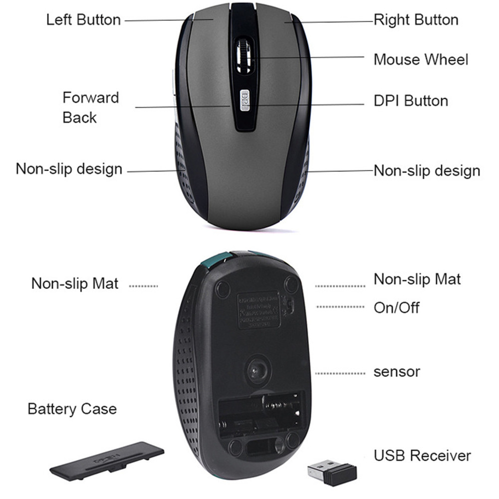 Wireless Mouse Silent Mouse 2. - Auto Mouse Mover ulasan dan harga