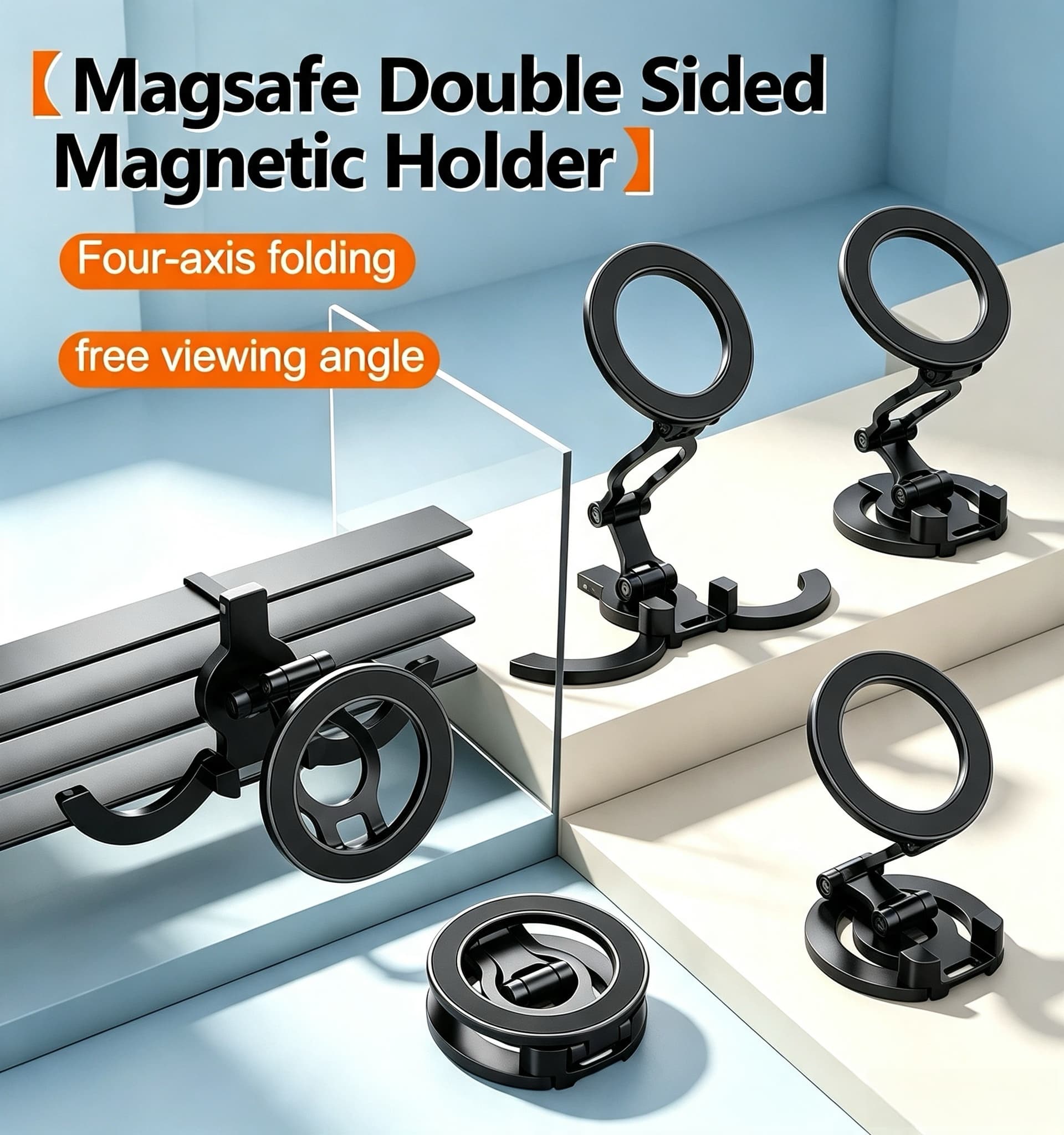 Double-Sided Magsafe Phone Sta - Auto Tracking Tripod ulasan dan harga