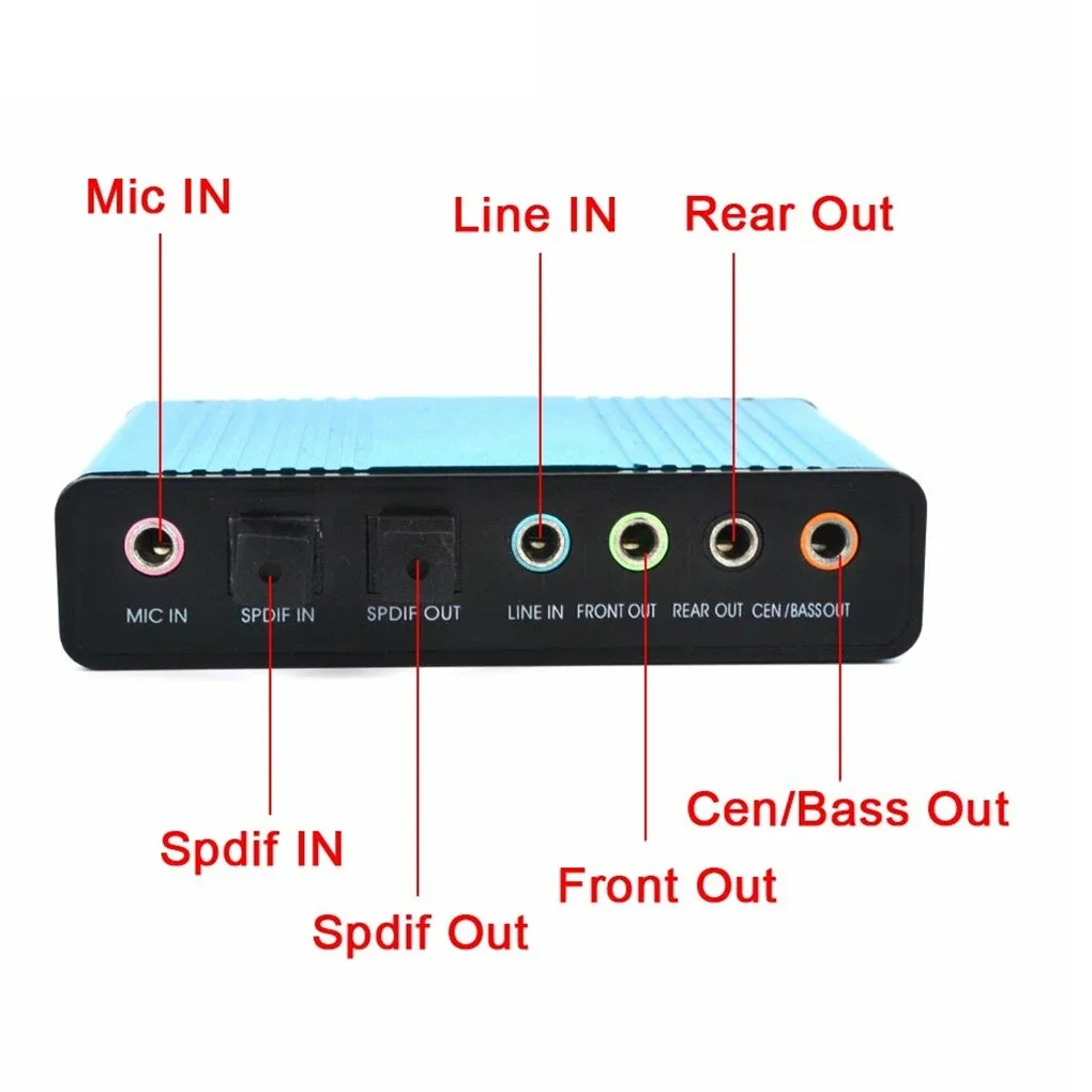 USB 2.0 Sound Card 6 Channel 5 - Usb Sound Card External ulasan dan harga