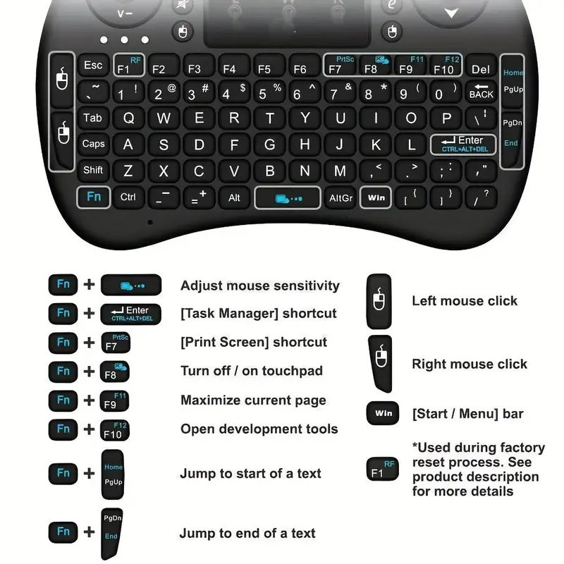 Mini Wireless Keyboard 2.4GHz  - Wireless Keyboard Mini ulasan dan harga