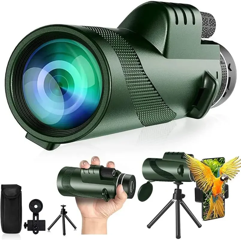 80x100 HD Monocular for Smartp - Auto Tracking Tripod ulasan dan harga