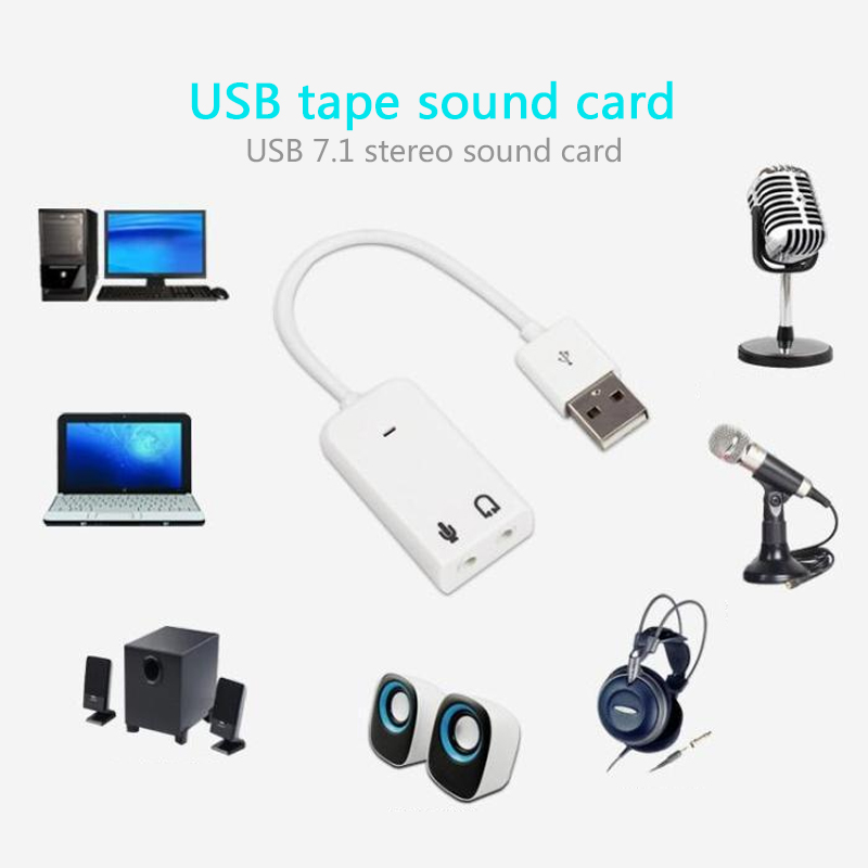 3D White 2.0 Virtual 7.1 Chann - Usb Sound Card External ulasan dan harga