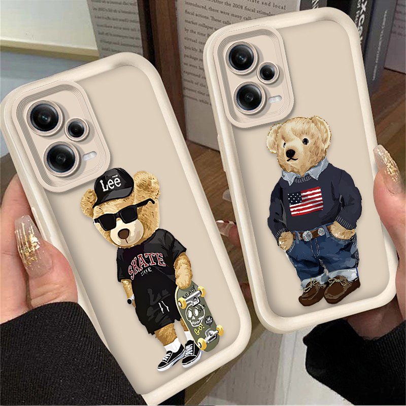 Fashion Luxury Bear Soft Case  - Xiaomi Redmi Note 13 ulasan dan harga