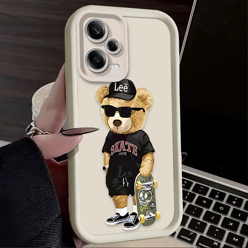 Fashion Luxury Bear Soft Case  - Xiaomi Redmi Note 13 ulasan dan harga