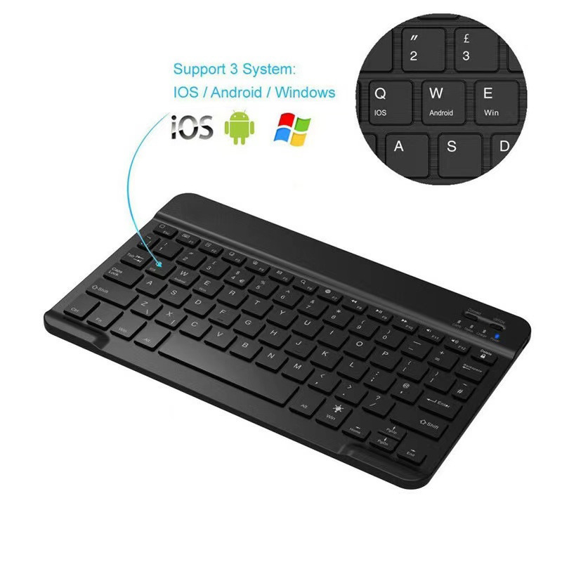 7 Colors RGB Bluetooth Keyboar - Wireless Keyboard Mini ulasan dan harga